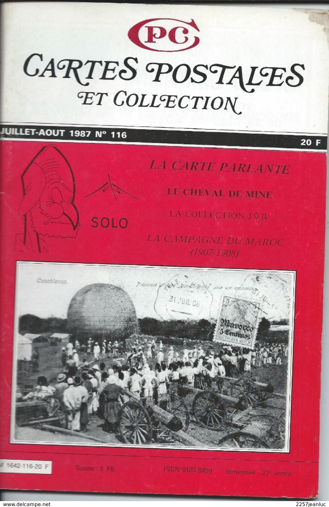 Cartes Postales Et Collections Aout 1987  Magazines N: 116 Llustration &  Thèmes Divers 100 Pages - Français