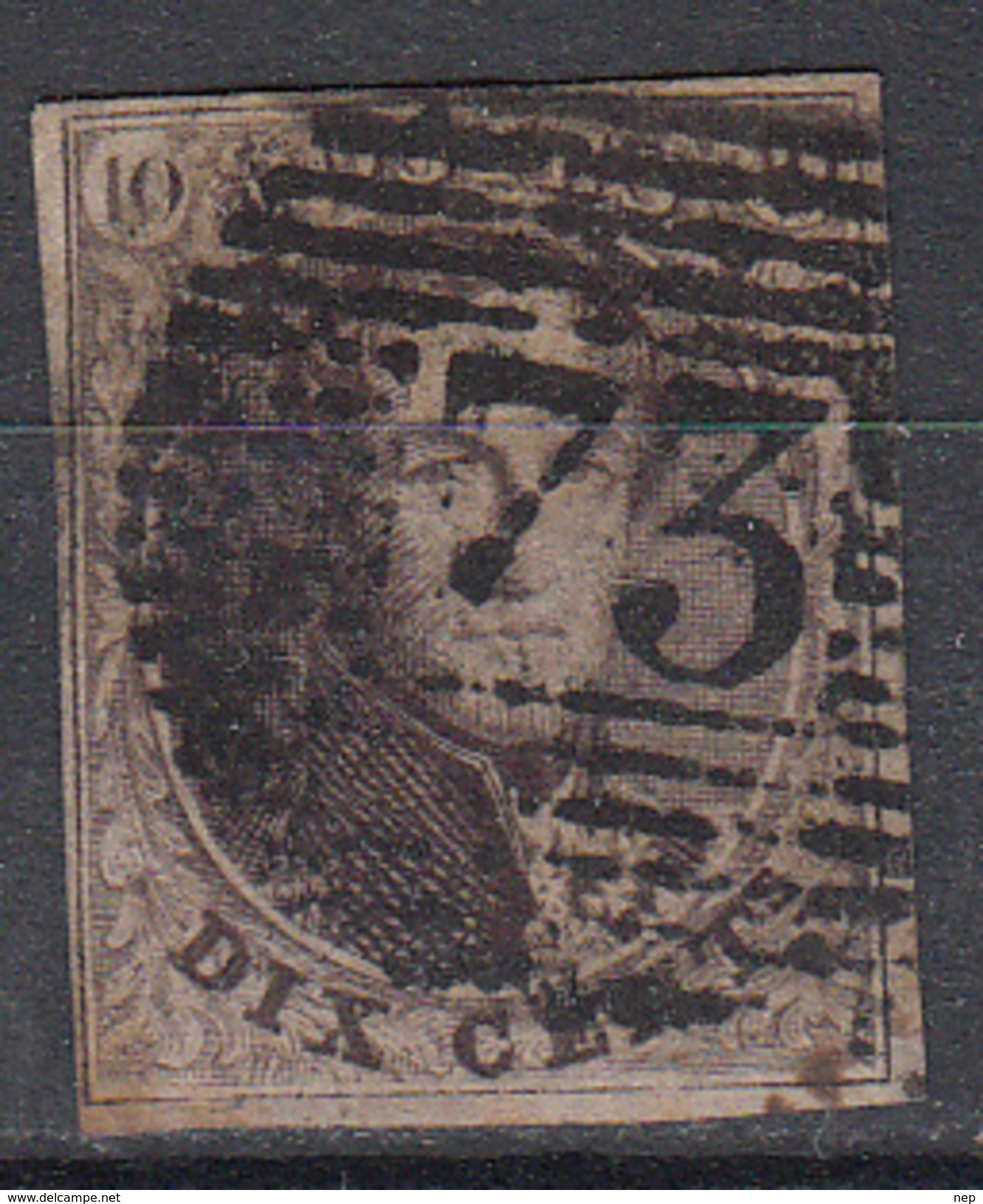 BELGIË - OBP - 1858/61 - Nr 10/10A (P73) - 4 Marges - Coba + 1 - Postmarks - Lines: Perceptions