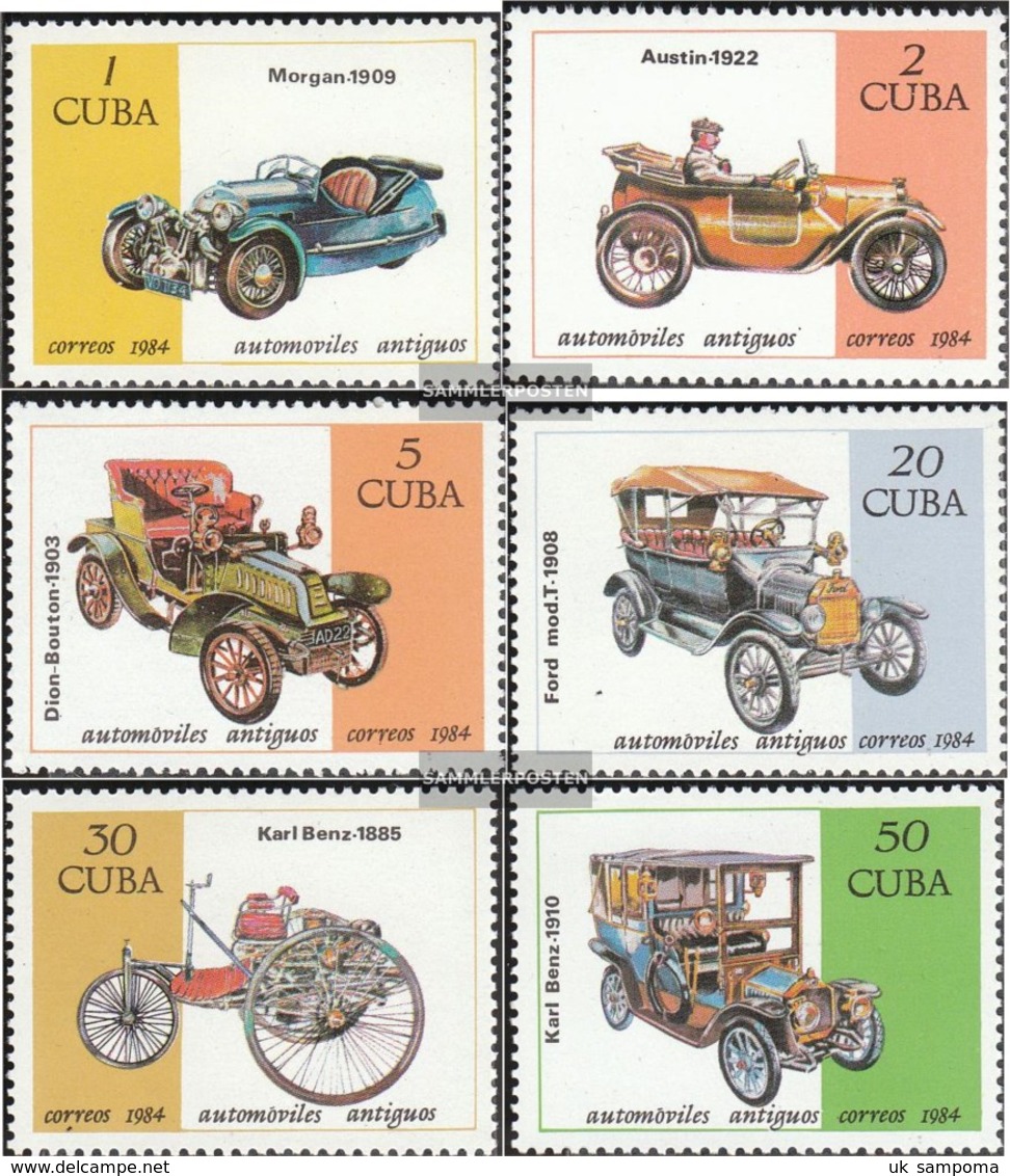 Cuba 2902-2907 (complete Issue) Unmounted Mint / Never Hinged 1984 Cars - Ungebraucht