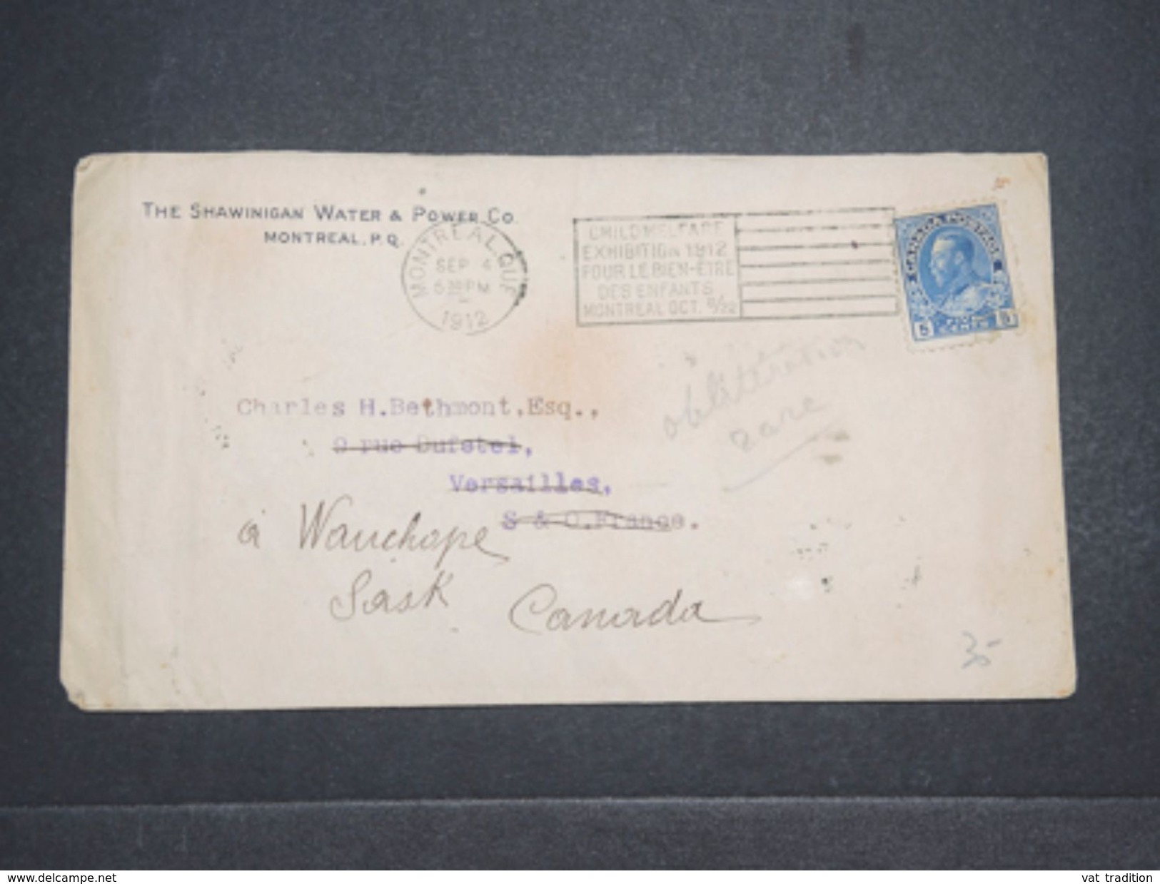 CANADA - Enveloppe De Montréal Pour La France Et Redirigé Vers Le Canada En 1912 , Oblitération Plaisante - L 10412 - Cartas & Documentos