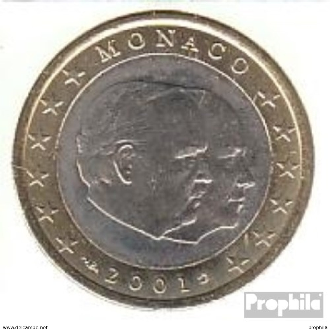 Monaco MON 7 2001 Stgl./unzirkuliert Stgl./unzirkuliert 2001 Kursmünze 1 Euro - Monaco