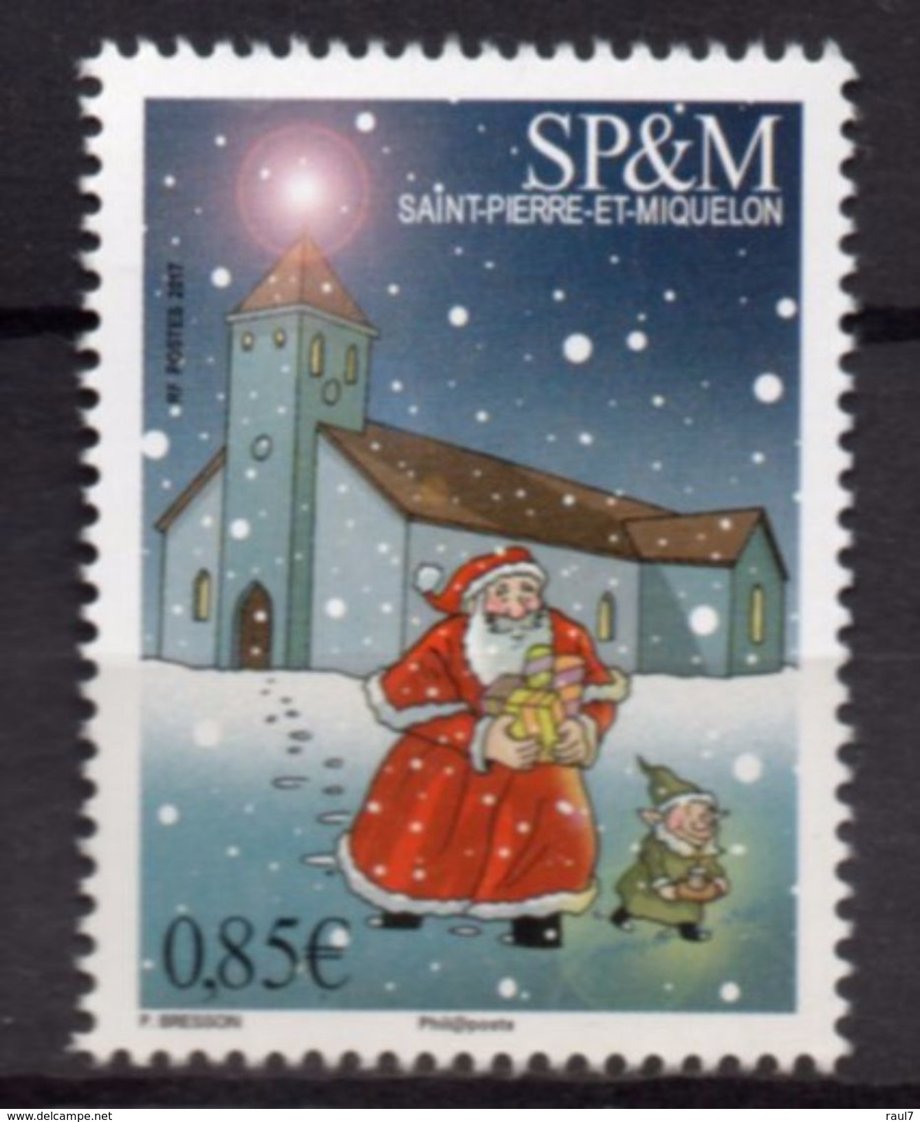 St Pierre Et Miquelon 2017 - Noël 2017, Père Noël - 1 Val Neufs // Mnh - Neufs