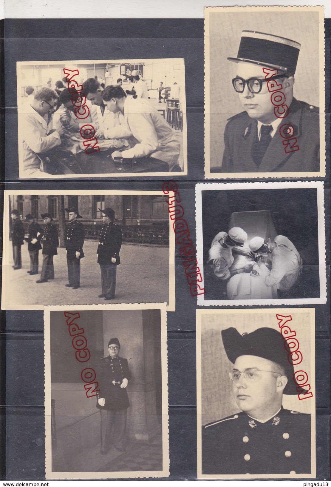 Au Plus Rapide Médecine Médecin Archive Membre école De Santé Militaire De Lyon 1950 Bel Ensemble - Guerre, Militaire