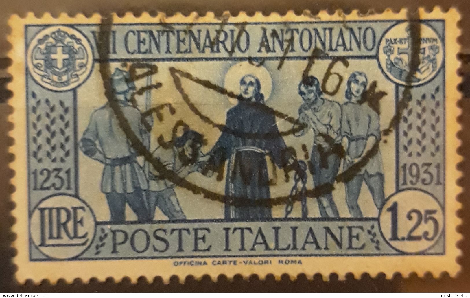 ITALIA 1931 The 700th Anniversary Of The Death Of St. Antonius. USADO - USED. - Usados