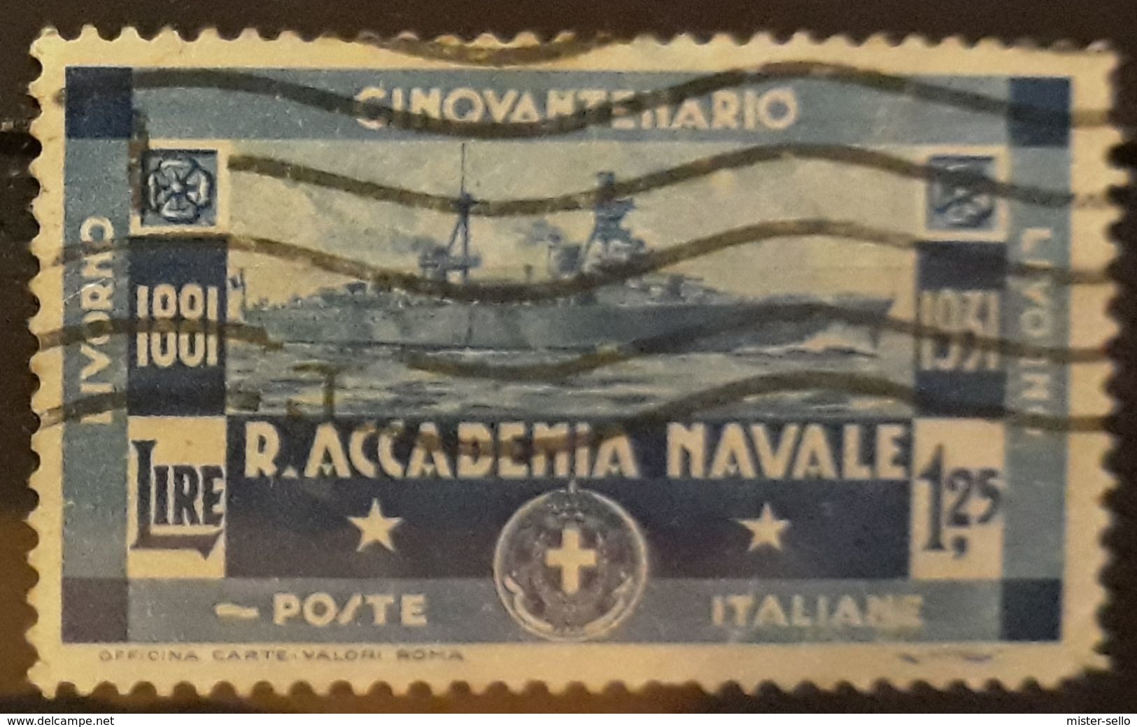 ITALIA 1931 The 50th Anniversary Of The Royal Navy Academy. USADO - USED. - Usados