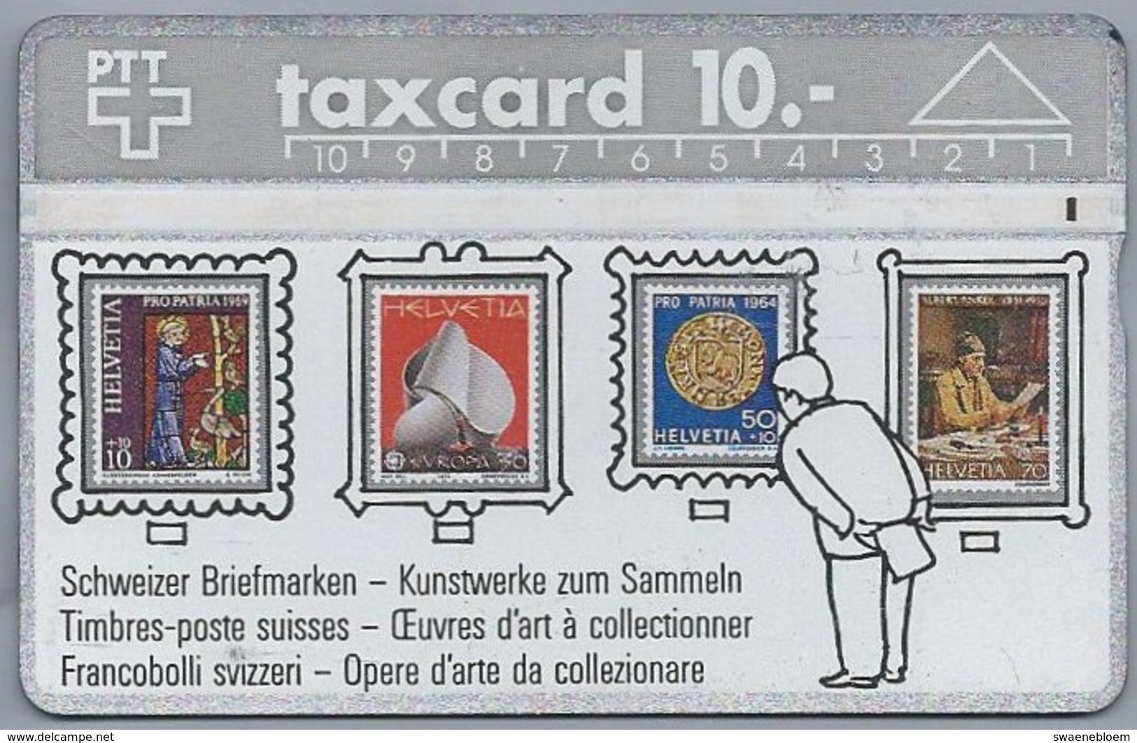 CH.- TAXCARD 10,--. Suisse - Schweizer Briefmarken - Kunstwerke Zum Sammeln - Switzerland. Zwitserland - 2 Scans - Stamps & Coins