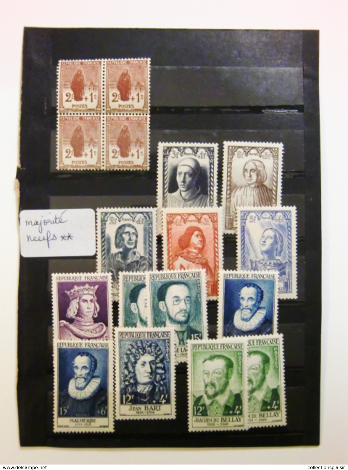 FRANCE ENSEMBLE DE TIMBRES MAJORITE SEMI MODERNES/FINS DE CATALOGUE  COTE ELEVEE - Collections