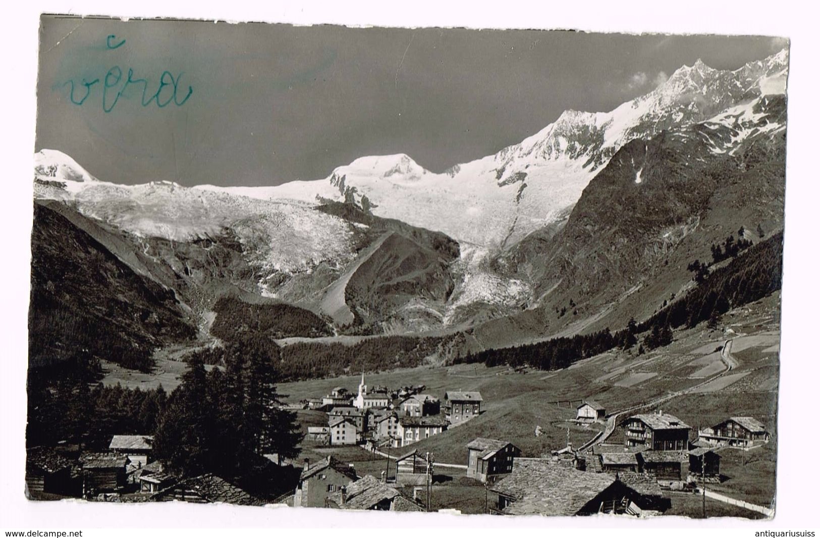 Saas-Fee  -ALLALIN - Alphubel - Täschhorn - Dom  -1946 - Stamp -timbre - Täsch