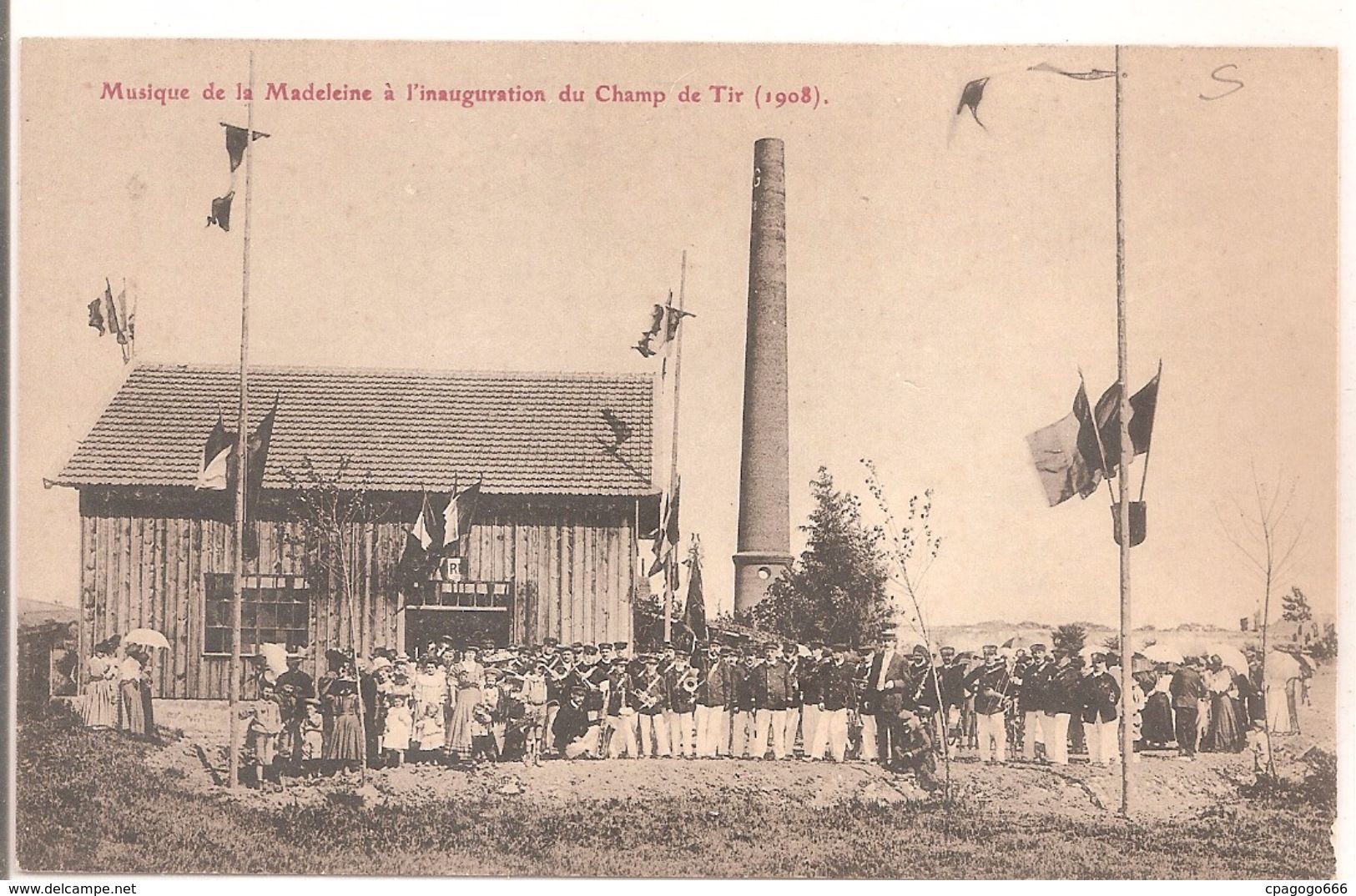 Cpa 54 Musique De La Madeleine à L'inauguration Du Champ De Tir (1908) - Sonstige & Ohne Zuordnung