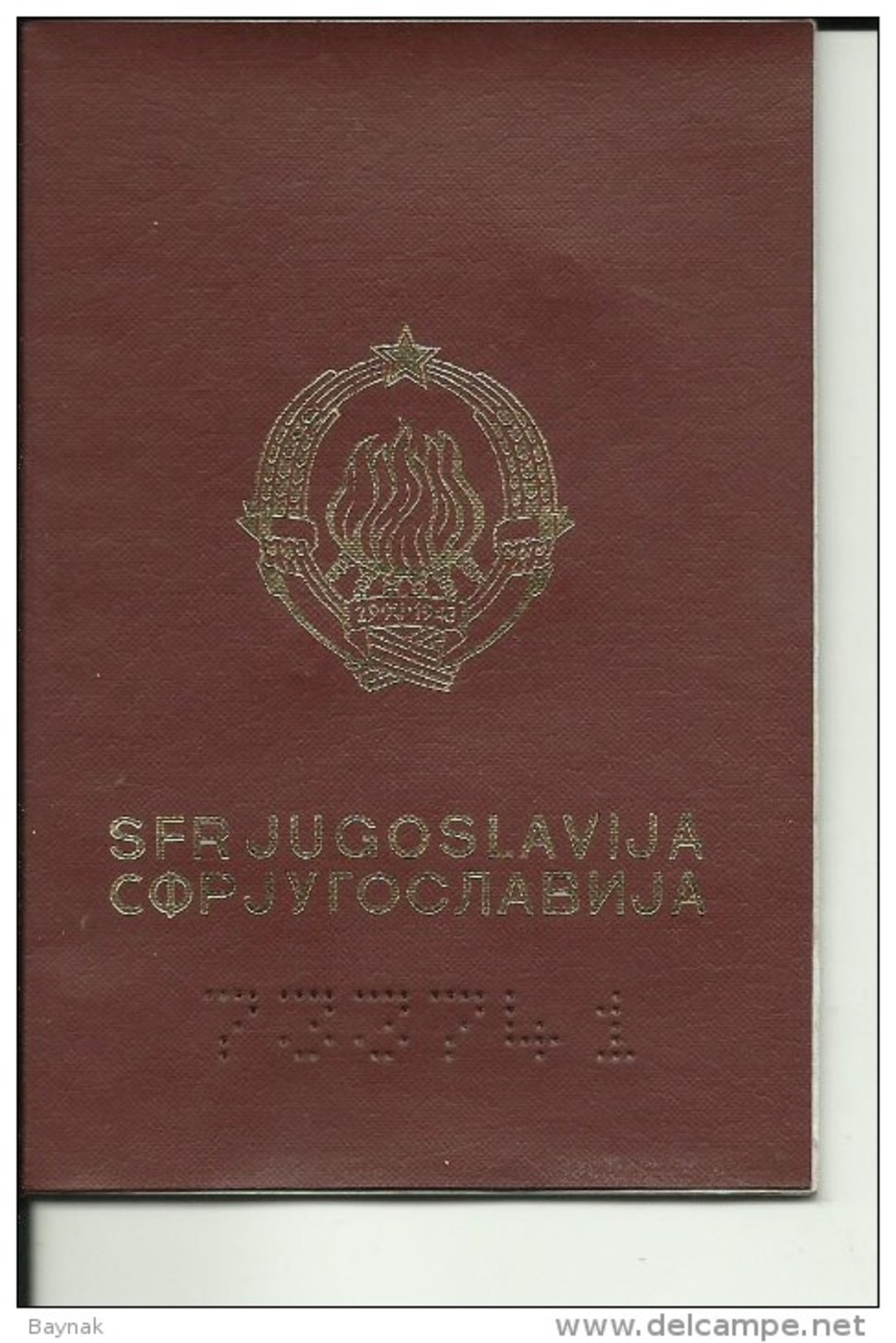 PM81  --  SFR   YUGOSLAVIA / CROATIA  - PASSPORT - 1991  - YUGOSLAV. PASSPORT, ABER STEMPEL VON NEUE REPUBLIC OF CROATIA - Historical Documents