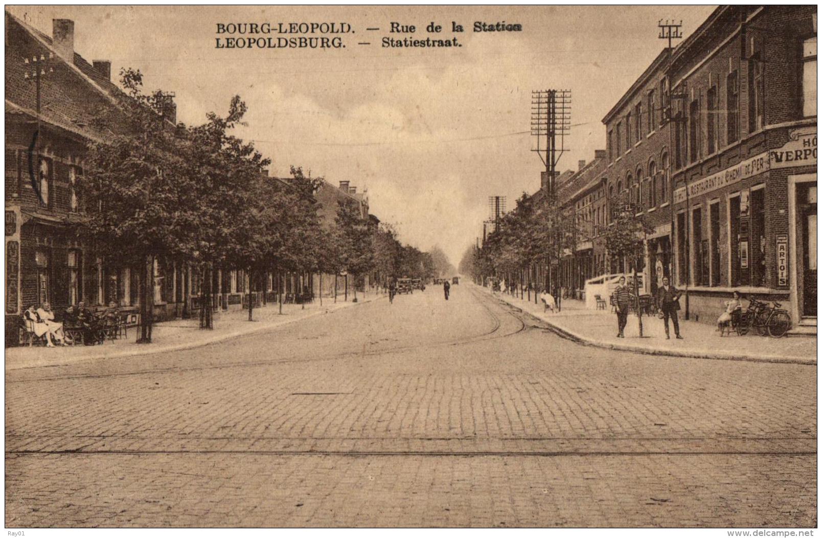 BELGIQUE - LIMBOURG - BOURG-LEOPOLD - LEOPOLDSBOURG - Rue De La Station - Statiestraat. - Leopoldsburg