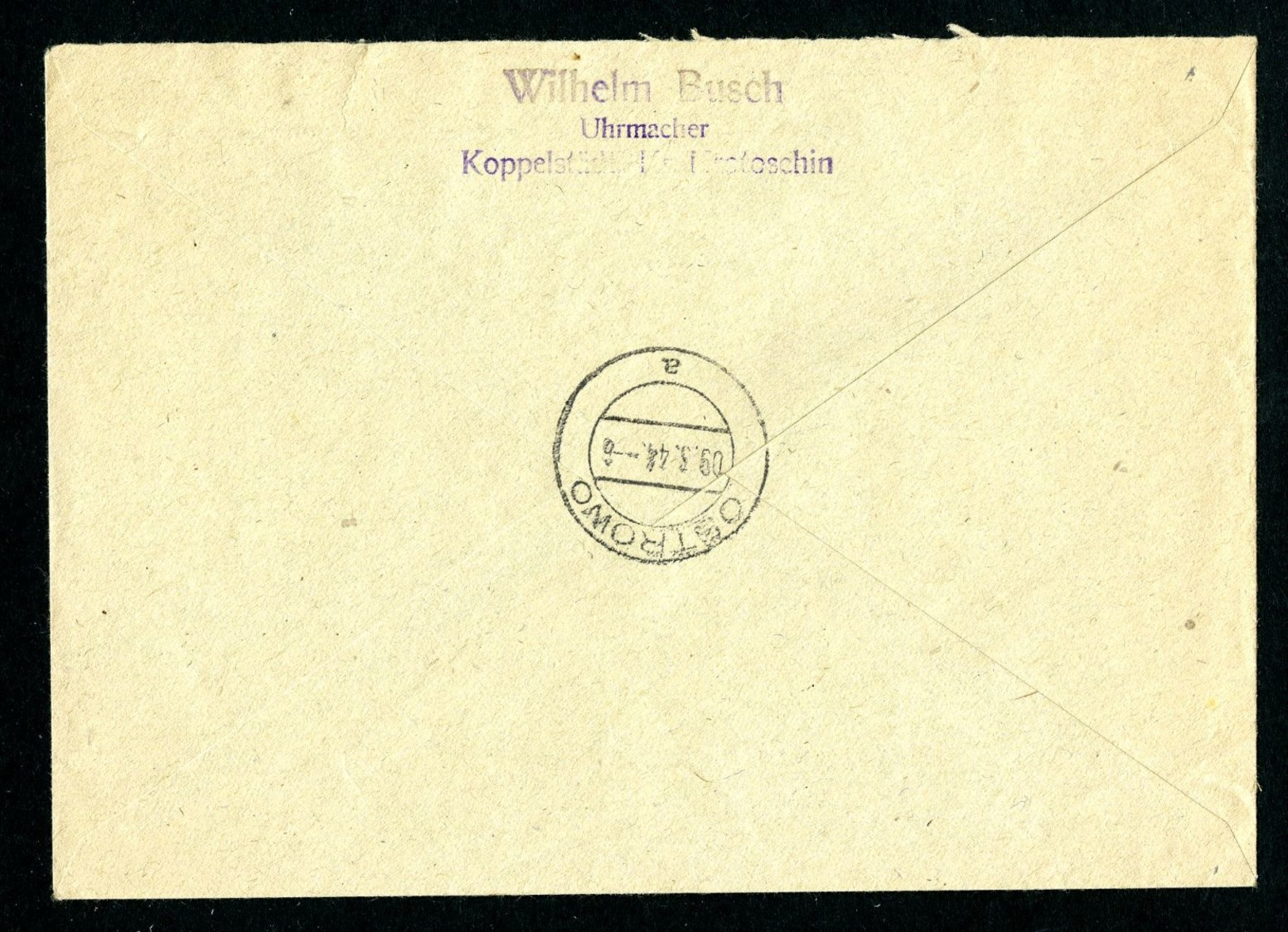 DR Einschreiben Versicherung 1944 Koppelstädt Nach Ostrowo L1083 - Briefe U. Dokumente