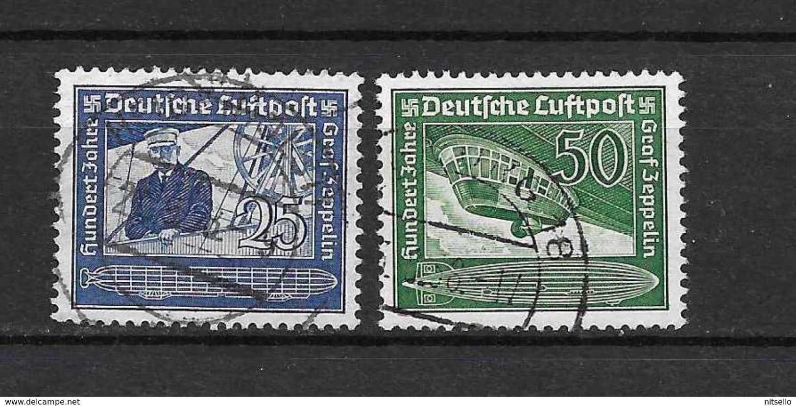 LOTE 1481   ///    ALEMANIA IMPERIO CORREO AEREO    YVERT Nº: 57/58 - Correo Aéreo & Zeppelin