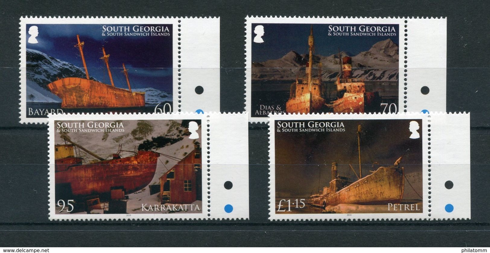 Südgeorgien - Mi.Nr. 503 / 506 - "Schiffswracks" **  / MNH (aus Dem Jahr 2010) - Südgeorgien