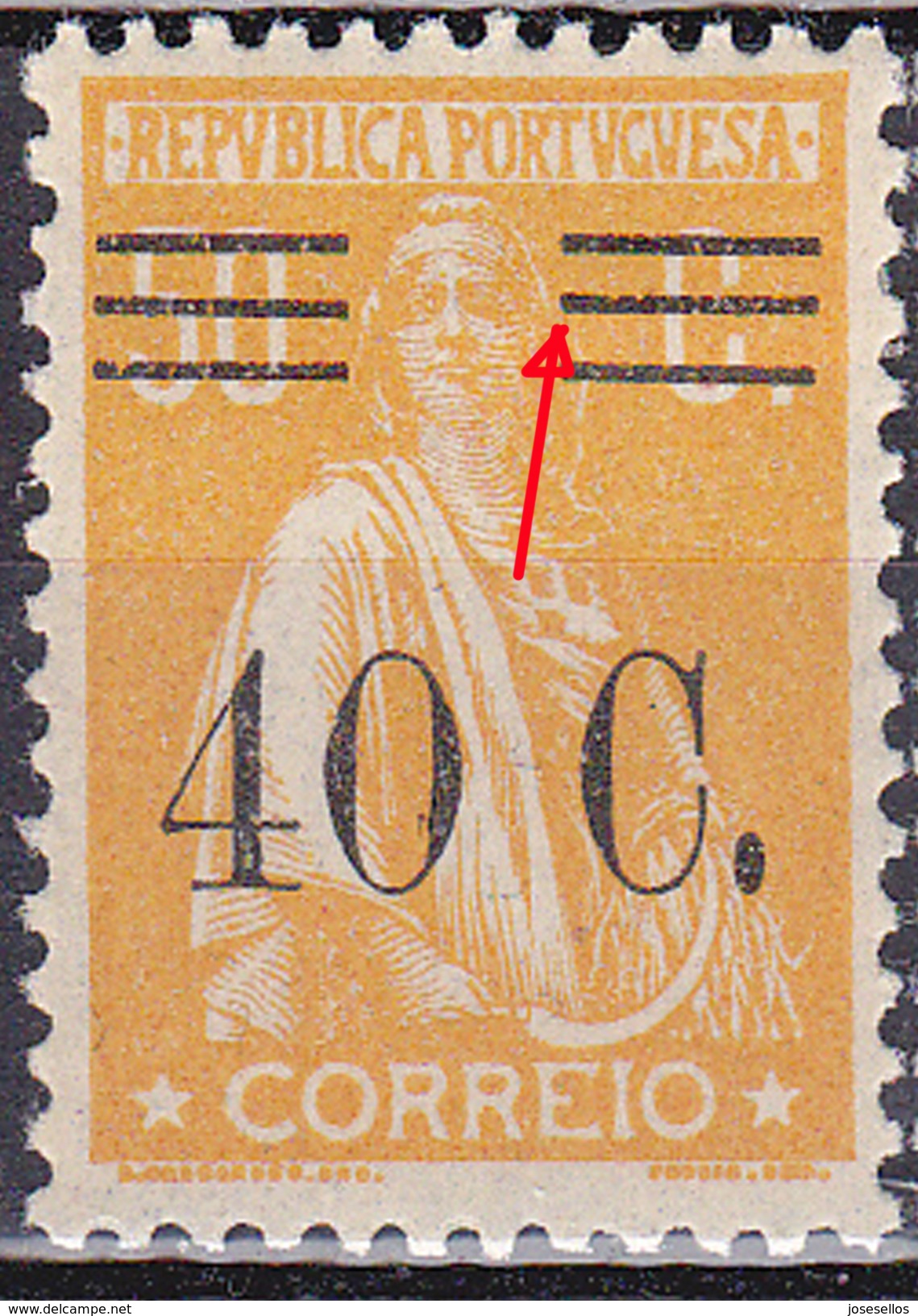 Portugal 1928- 50C Ceres-- Bars Error IX-- MH  No Faults - Nuevos