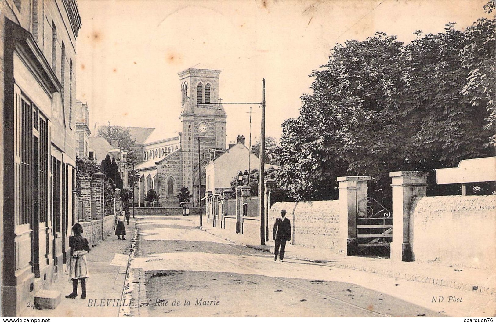 C P A  76] Seine Maritime > Bléville La Rue De La Mairie Carte Animée - Altri & Non Classificati