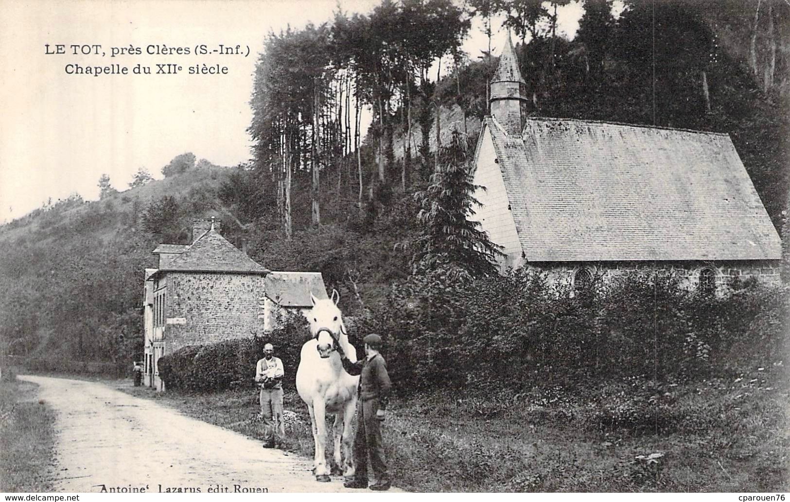 C P A  76] Seine Maritime > Le Tot Près Clères La Chapelle Un Cheval Normand - Autres & Non Classés