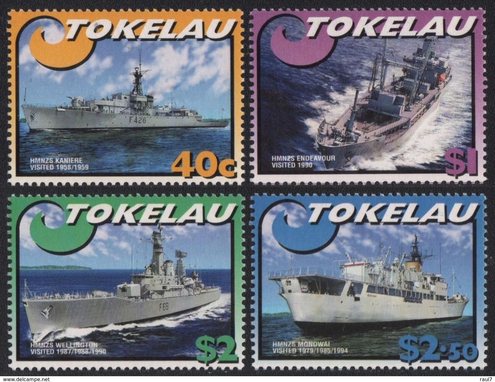 TOKELAU 2002 - Bateaux, Navires De La Marine New Zélandaise - 4 Val Neuf // Mnh - Tokelau