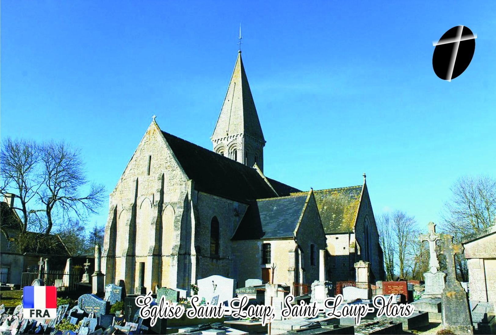 Set 60 cartes postales, Churches of Europe, France (Calvados), Saint-Loup-Hors