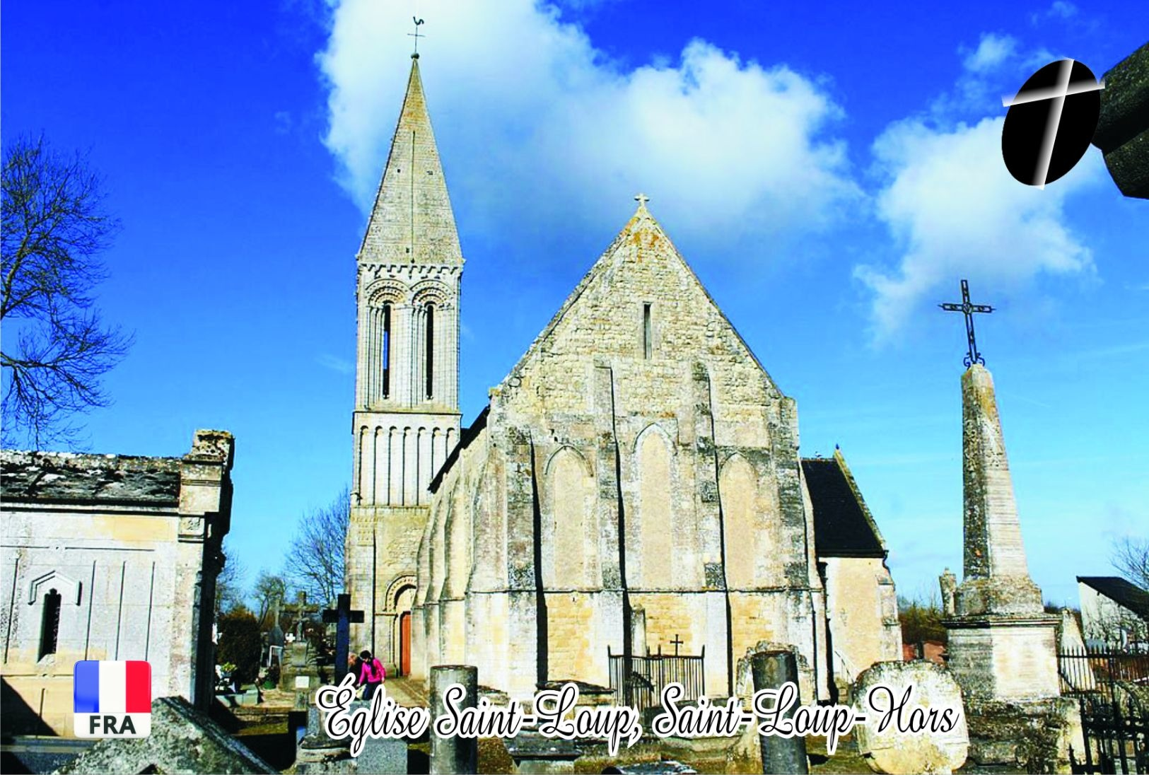 Set 60 cartes postales, Churches of Europe, France (Calvados), Saint-Loup-Hors