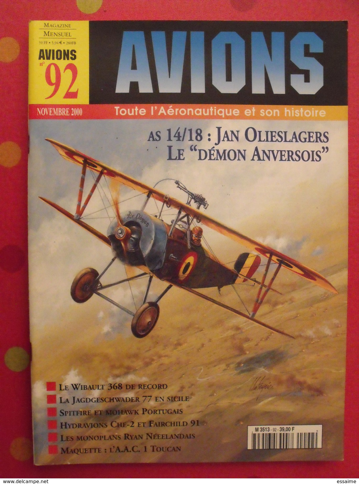 lot de 4 revues Avions. 1999-2000. toute l'aéronautique et son histoire. Aviation avion