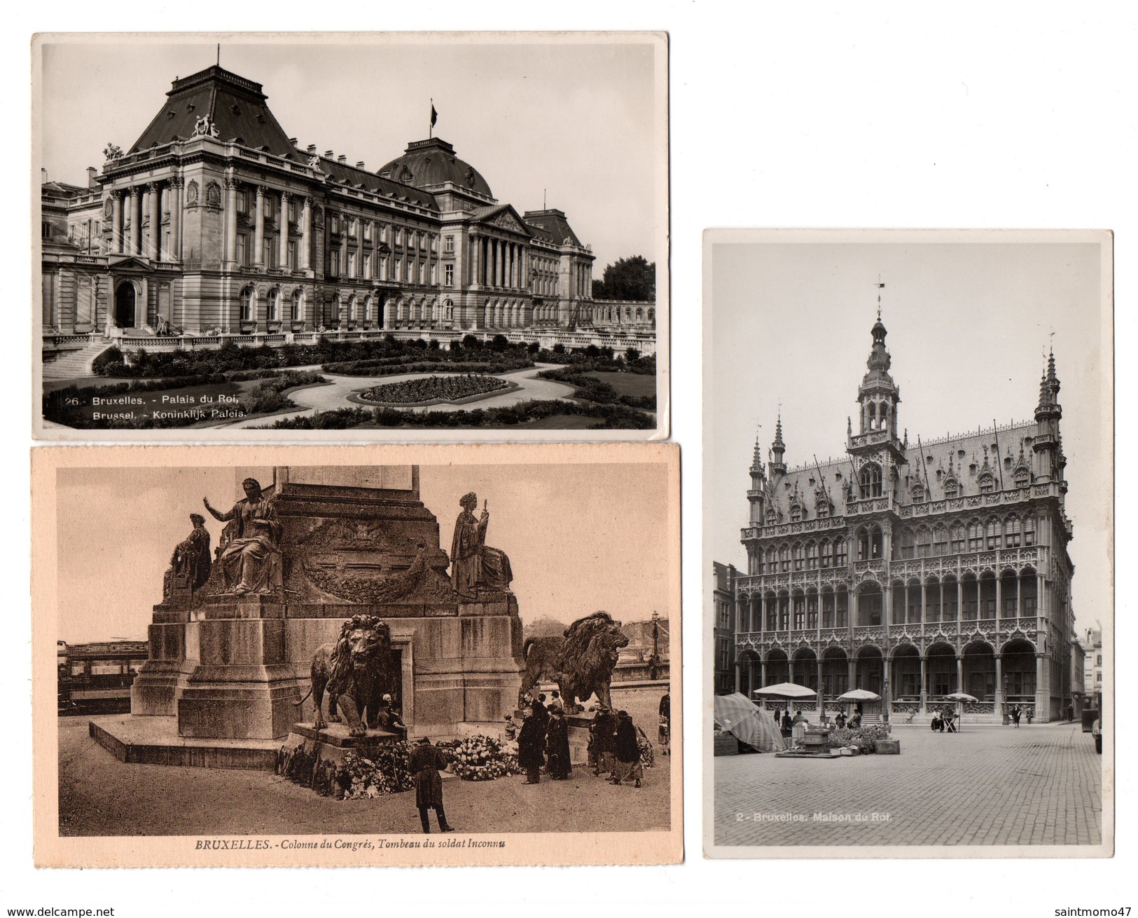 BELGIQUE . BRUXELLES . 3 CARTES POSTALES - Réf. N°6036 - - Konvolute, Lots, Sammlungen