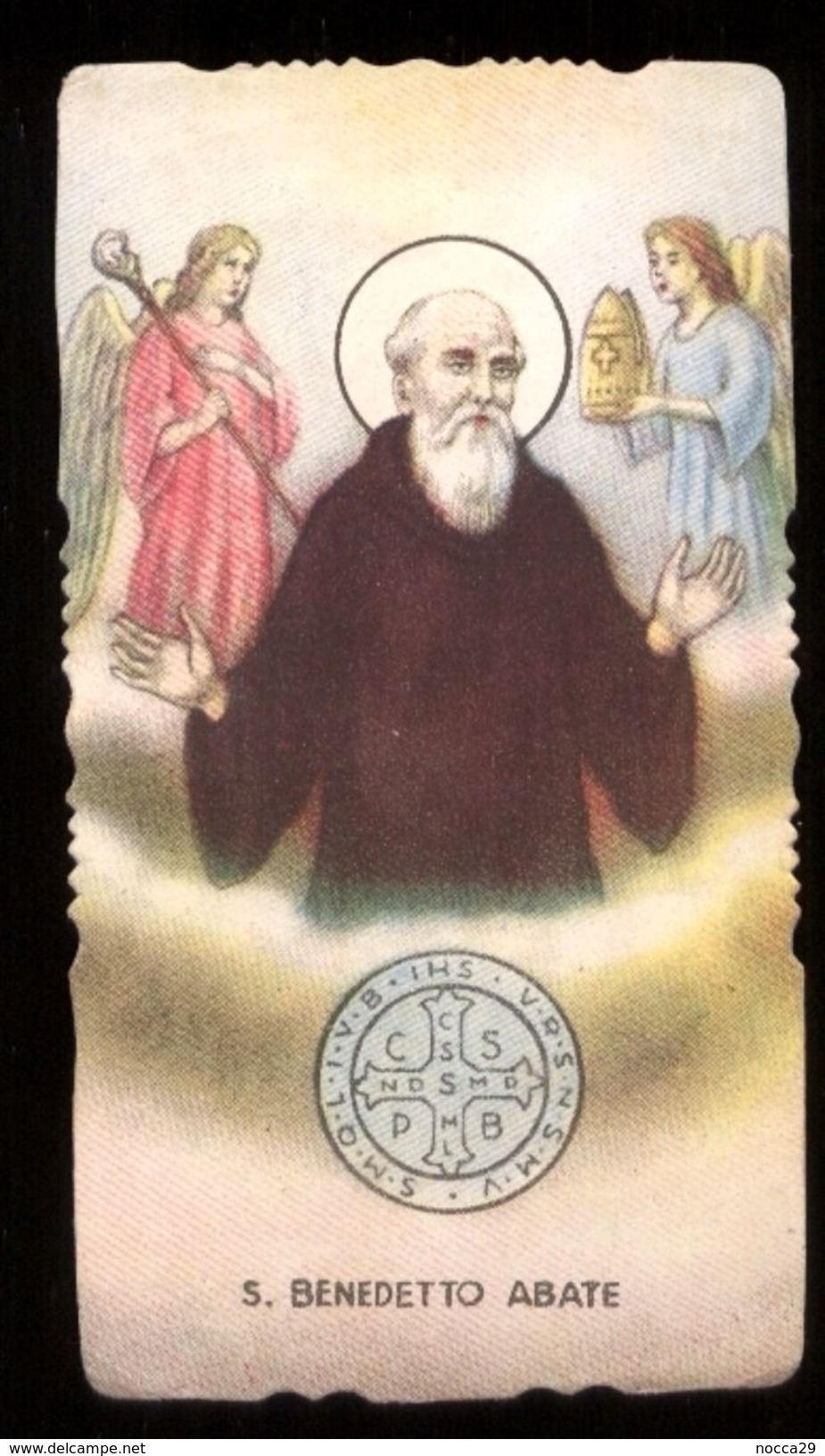 S.BENEDETTO ABATE - ANTICO SANTINO -   HOLY CARD - Santini