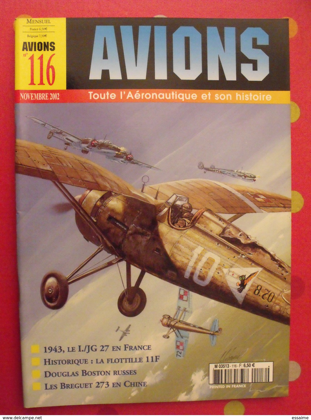 Lot De 3 Revues Avions. 2002-2003. Toute L'aéronautique Et Son Histoire. Aviation Avion - Aviation