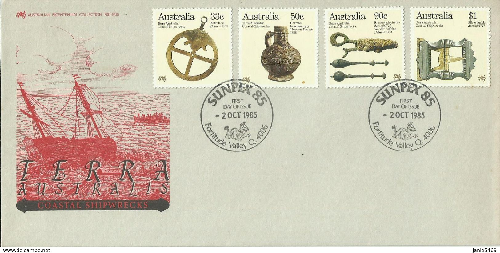 Australia 1985 Shipwrecks FDC - FDC