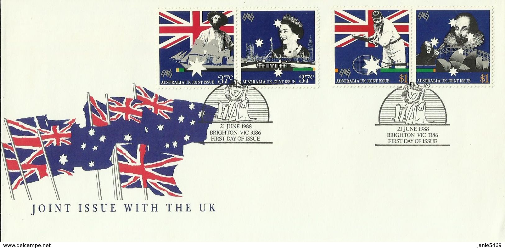 Australia 1988 Joint Issue With UK FDC - FDC