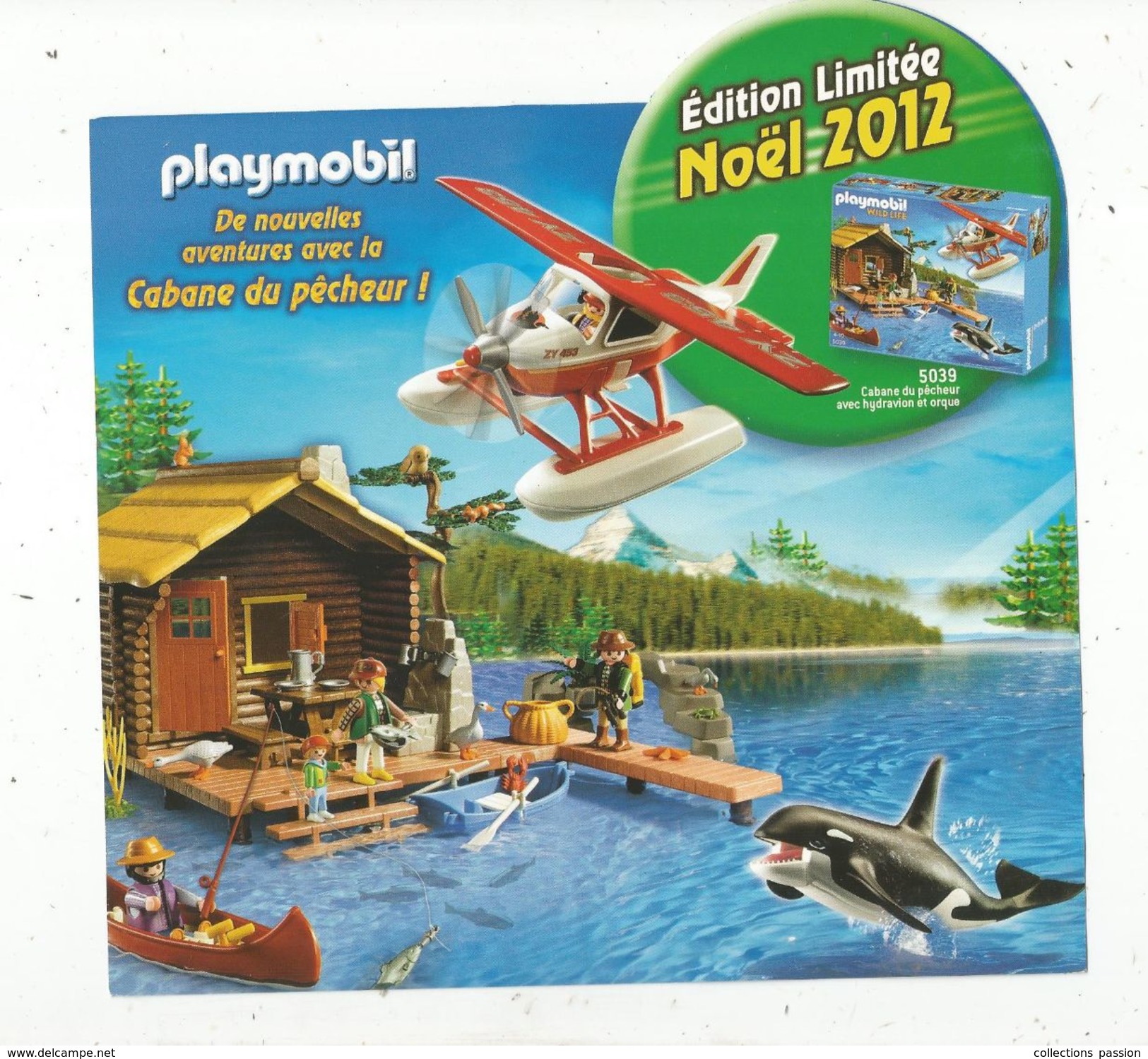 Publicité Noël 2012 , édition Limitée , PLAYMOBIL , Forces Spéciales De Police , Cabane Du Pêcheur , Frais Fr : 1.55 E - Playmobil