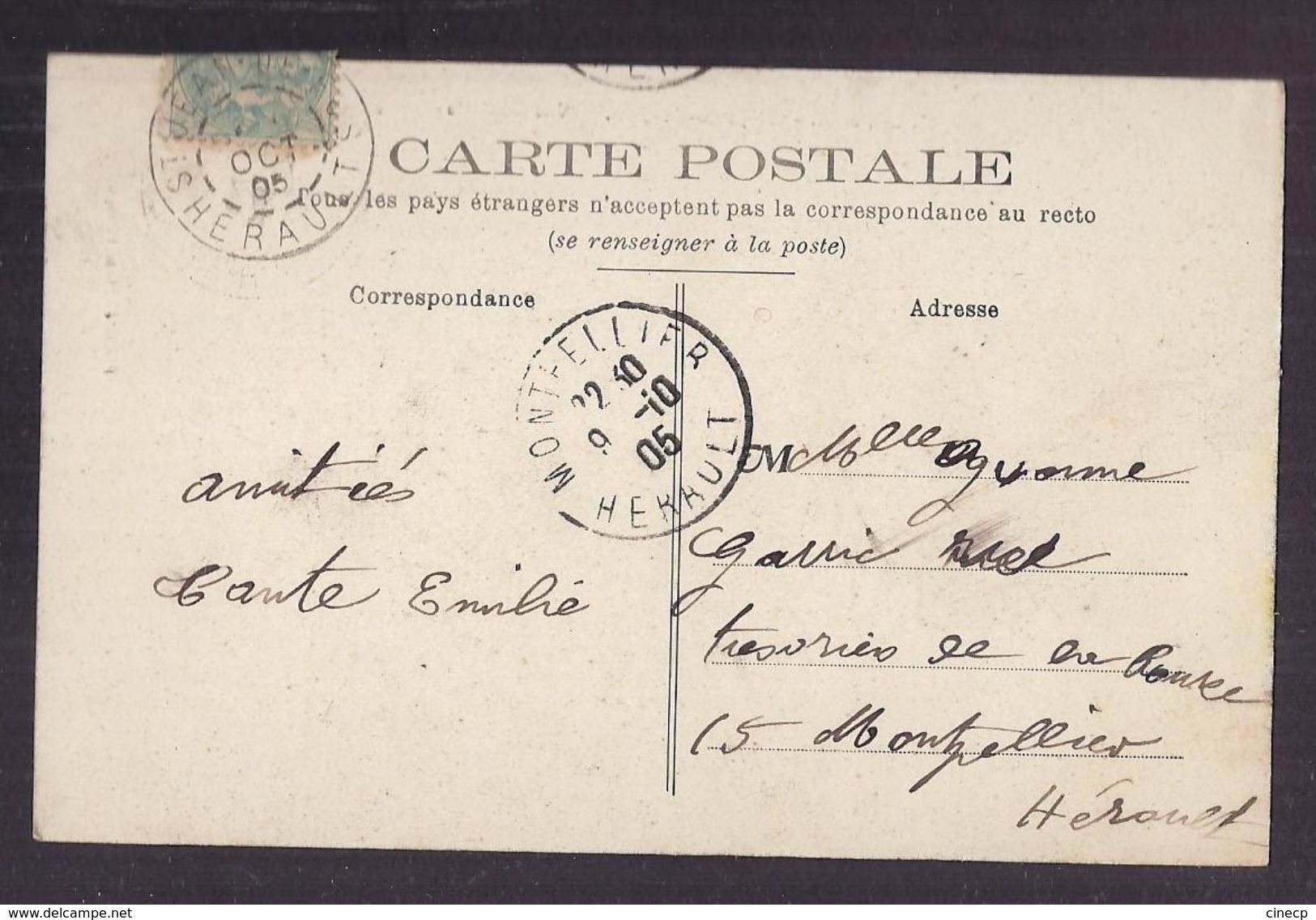CPA 34 - SAINT-JEAN-DE-FOS - Vue Générale - TB PLAN D'ensemble Du Village Avec Champ De Vignes Au 1er Plan 1905 - Other & Unclassified