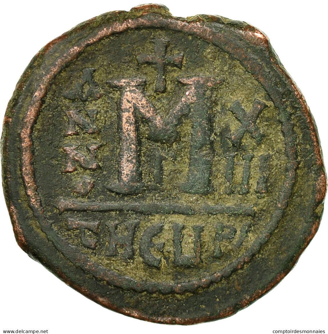 Monnaie, Maurice Tibère, Follis, Antioche, TB+, Bronze, Sear:533 - Byzantinische Münzen