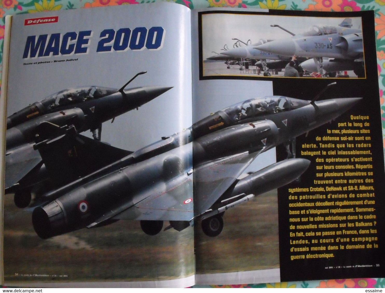 3 revues Le Monde de l'Aviation n° 9, 26, 27 (1999, 2001). Harrier, le bourget 2001 mirage III alizé