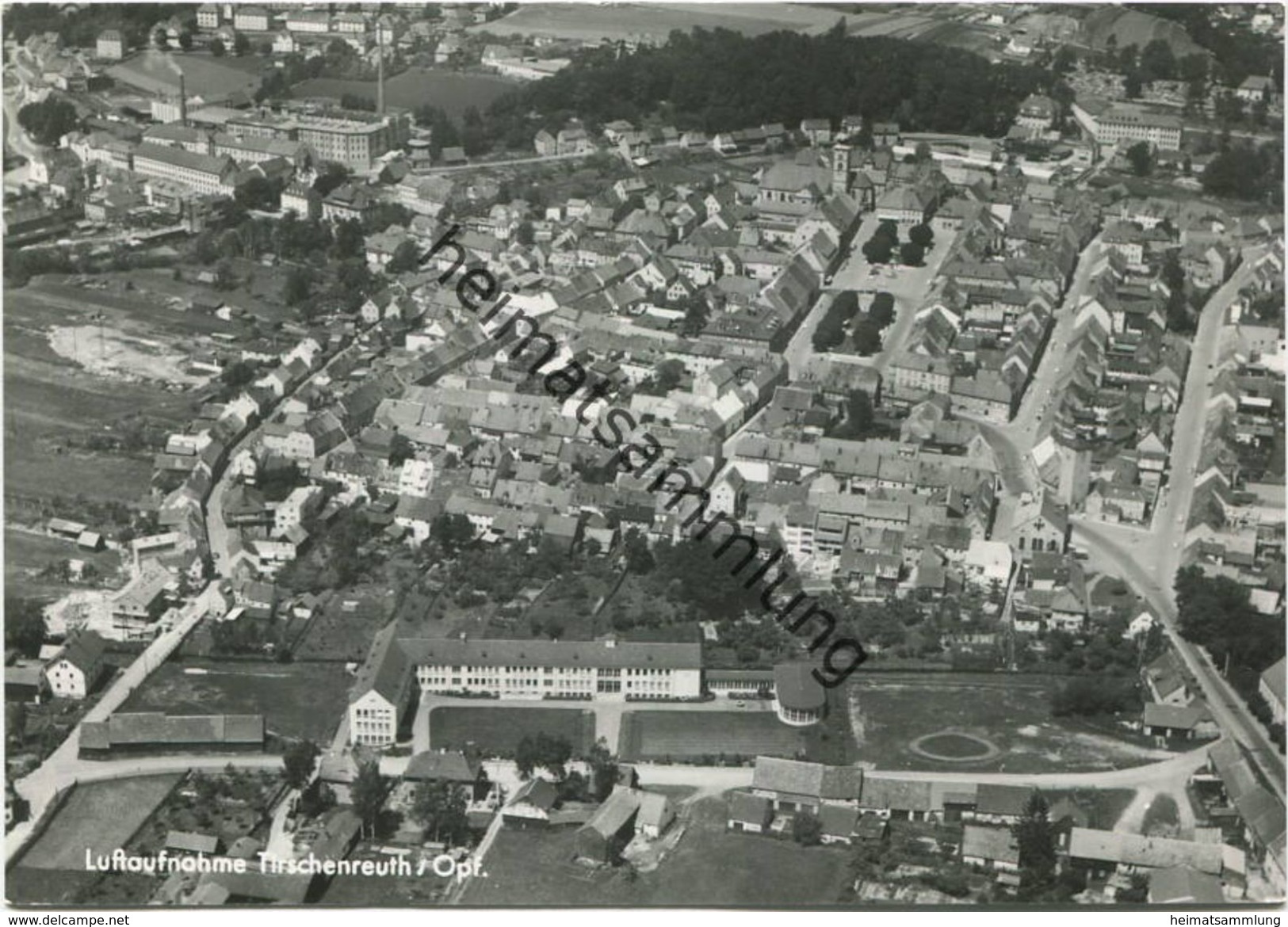 Tirschenreuth - Luftaufnahme - Foto-AK Großformat 60er Jahre - Verlag Löwenhag Marktredwitz - Tirschenreuth