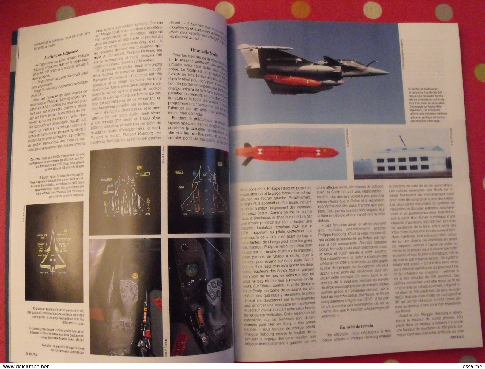 4 revues Air Fan. aéronautique militaire international. 1999, 2001.posters avions de combat  mig mirage rafale F15 Su-27