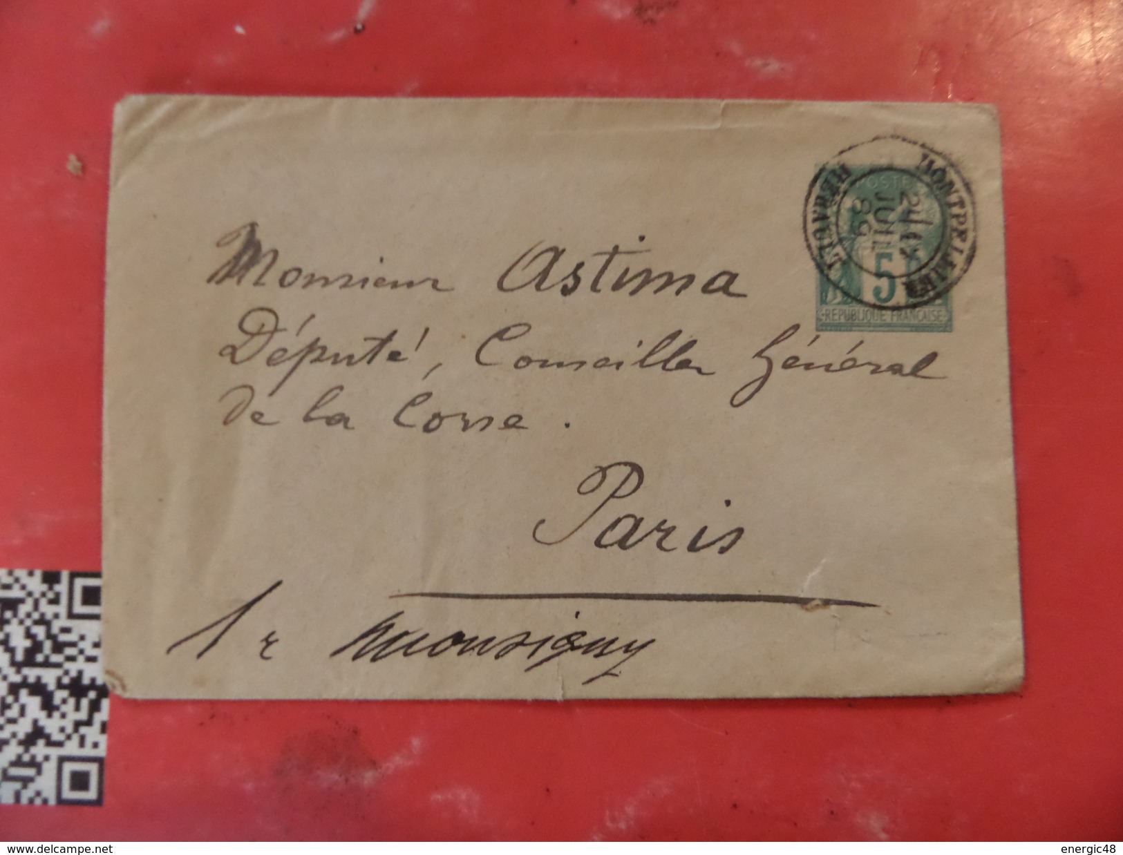 07.01.17_envelloppe Entier Postaux Avec Sage - 1849-1876: Classic Period