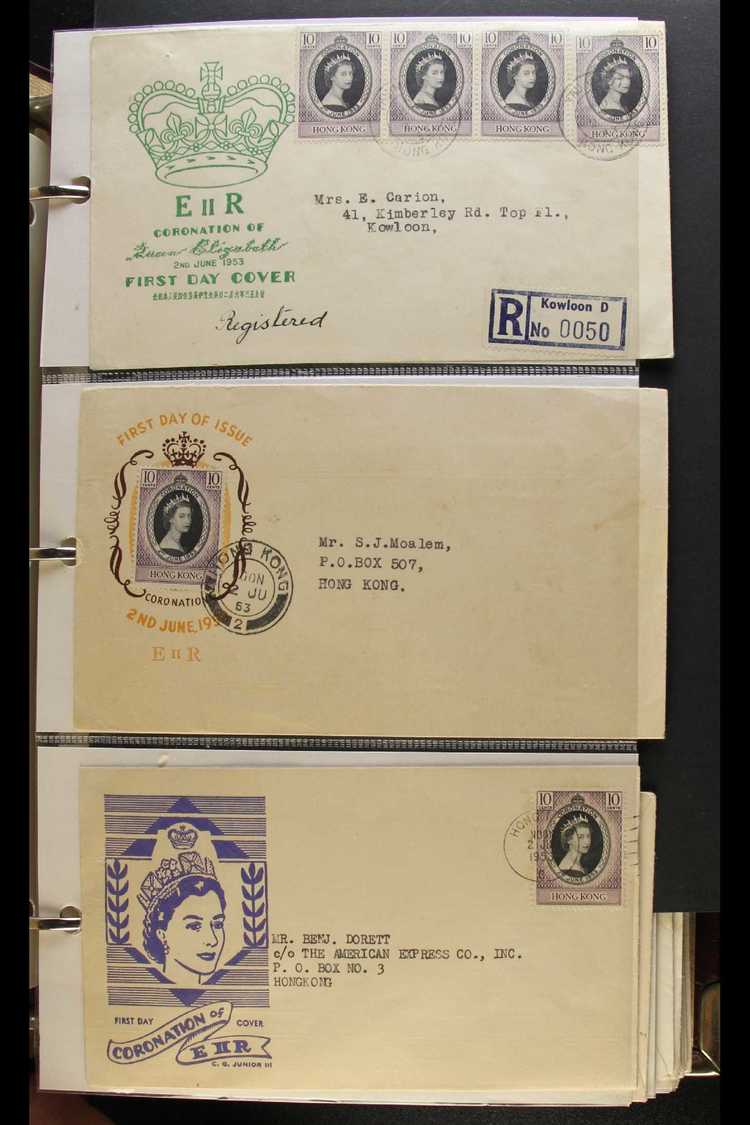 BRITISH COMMONWEALTH 1953 CORONATION - ILLUSTRATED FIRST DAY COVERS. An Attractive Collection Of All Different Illustrat - Other & Unclassified