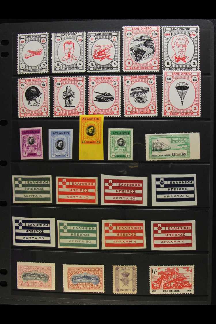 WORLD LOCAL BOGUS STAMP COLLECTION Presented On A Series Of Stock Pages. An Interesting, Mostly Mint Collection Of Uniss - Andere & Zonder Classificatie