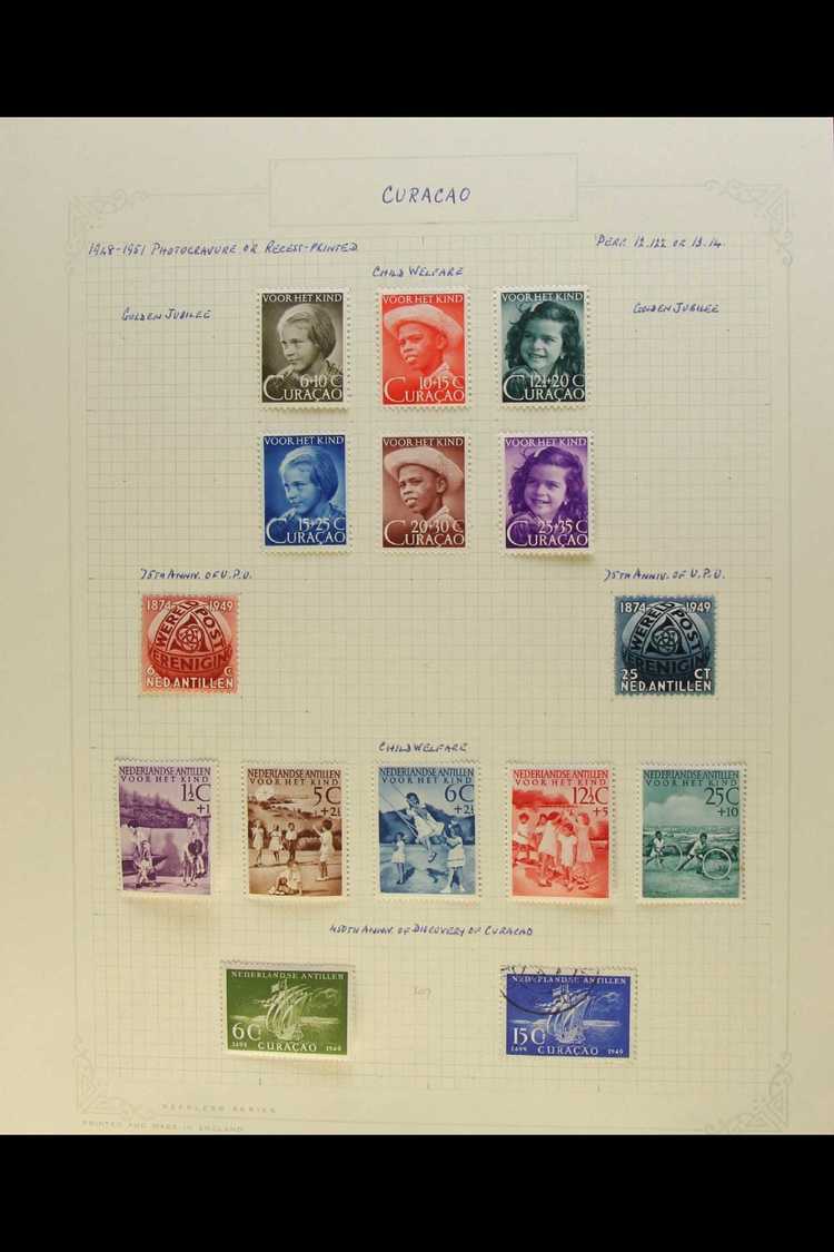 NETHERLANDS COLONIES 1873-1960 Mint And Used Collection On Album Pages, With Sections Of CURACAO Incl 1927 Marine Insura - Other & Unclassified