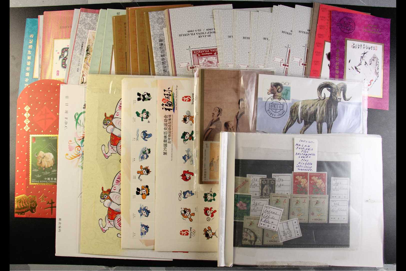 MACAO, TAIWAN, CHINA BOX Of 20th/21st Century Stamps & Miniature Sheets From Macao On Stock Cards, ALSO 1970's/90's Comm - Sonstige & Ohne Zuordnung