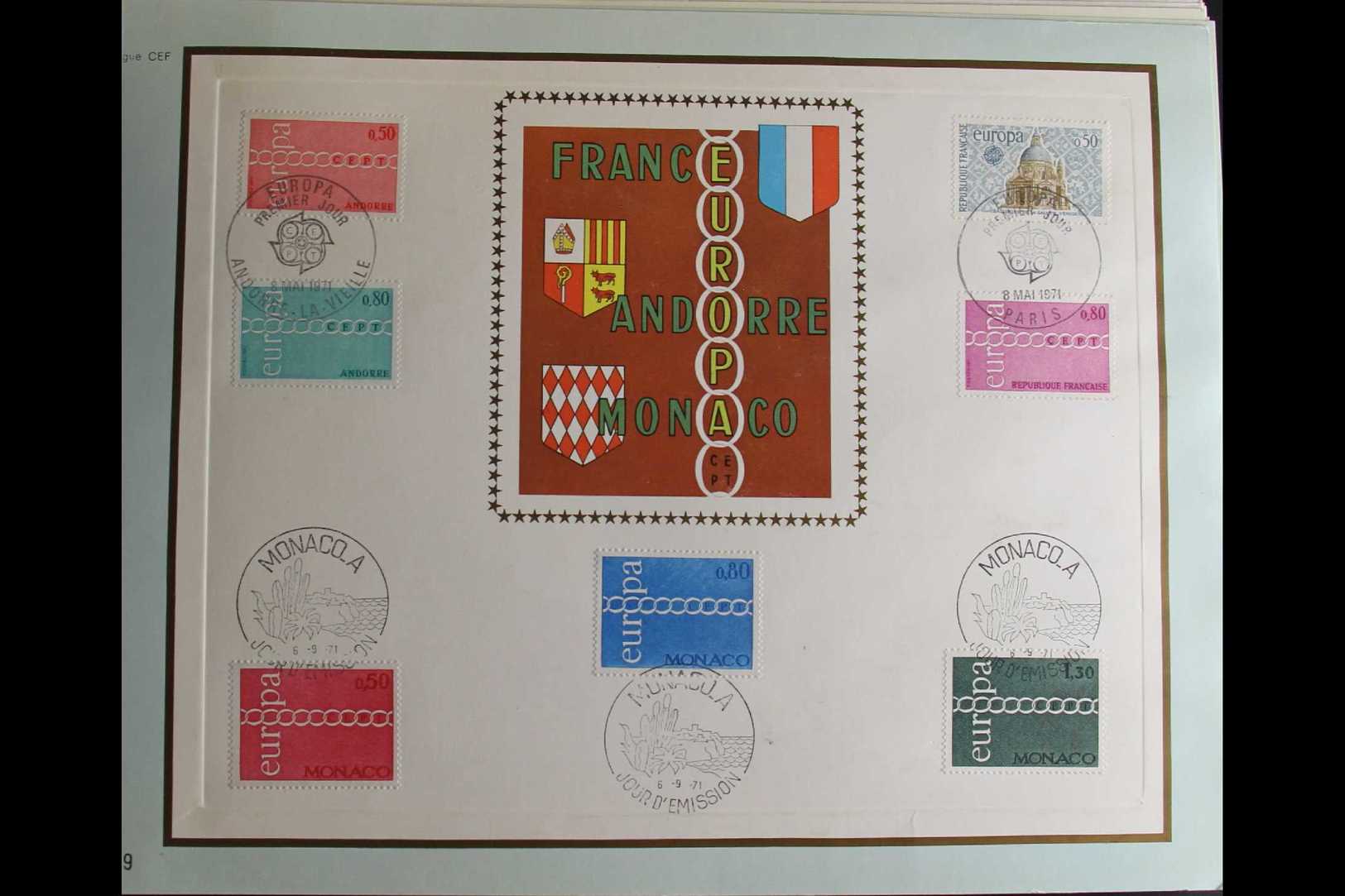 FRENCH 1971-1977 FIRST DAY COMMEMORATIVE DOCUMENTS All Different Collection Of Limited Edition "CEF" Illustrated Panels  - Andere & Zonder Classificatie
