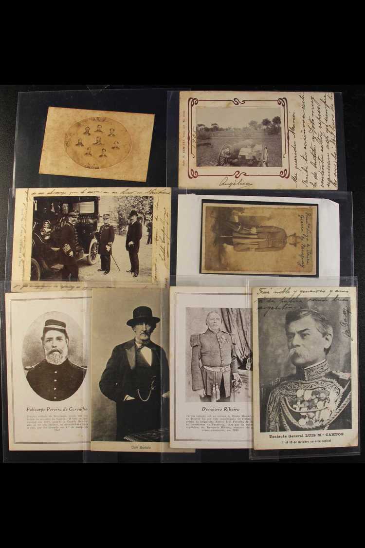 1870's-1900's An Interesting Group Of Original Photos & Picture Postcard Portraits Of Soldiers, Generals & Politicians,  - Autres & Non Classés