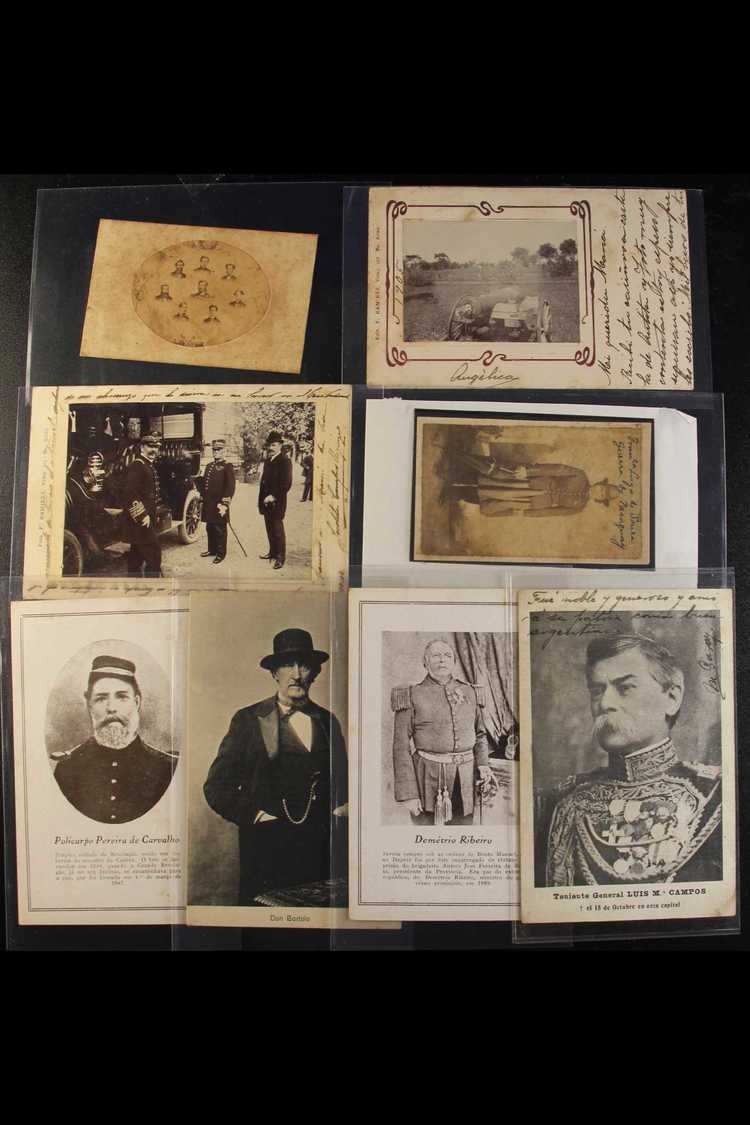 1870's-1900's An Interesting Group Of Original Photos & Picture Postcard Portraits Of Soldiers, Generals & Politicians,  - Other & Unclassified