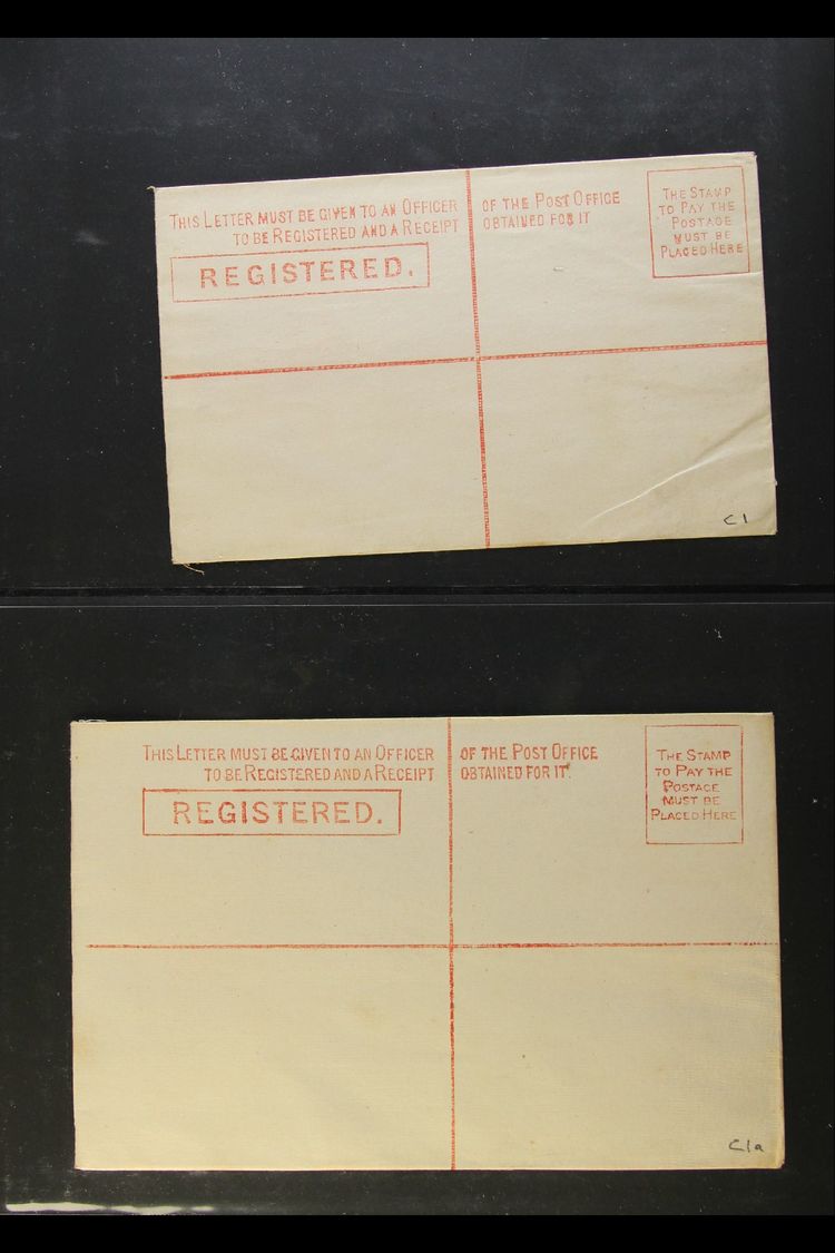 NEW SOUTH WALES POSTAL STATIONERY 1880-1898 Fine Unused All Different Collection Of REGISTERED ENVELOPES. Strongly Repre - Andere & Zonder Classificatie