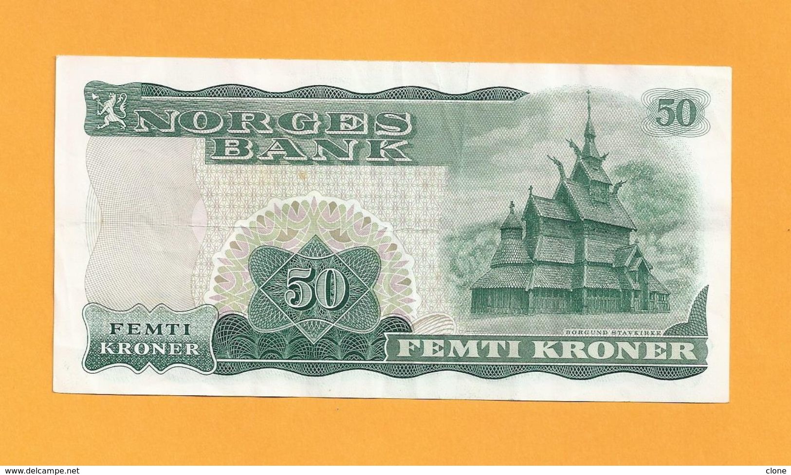 NORVEGE - 50 Kroner (1973) - Illustration : Portrait De BJØRNSTJERNE BJØRNSON. - Norvège