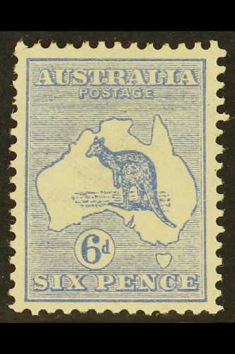 1913 6d Ultramarine Kangaroo, SG 9, Very Fine Mint. For More Images, Please Visit Http://www.sandafayre.com/itemdetails. - Other & Unclassified