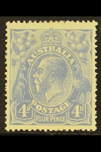 1918-23 4d Pale Milky Blue, George V Head, SG 65b, Fine Mint. For More Images, Please Visit Http://www.sandafayre.com/it - Other & Unclassified