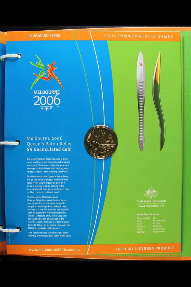 2006 MELBOURNE COMMONWEALTH GAMES COIN COLLECTION. An Attractive Uncirculated Coin Collection Of 16 Different 50c Coins  - Other & Unclassified