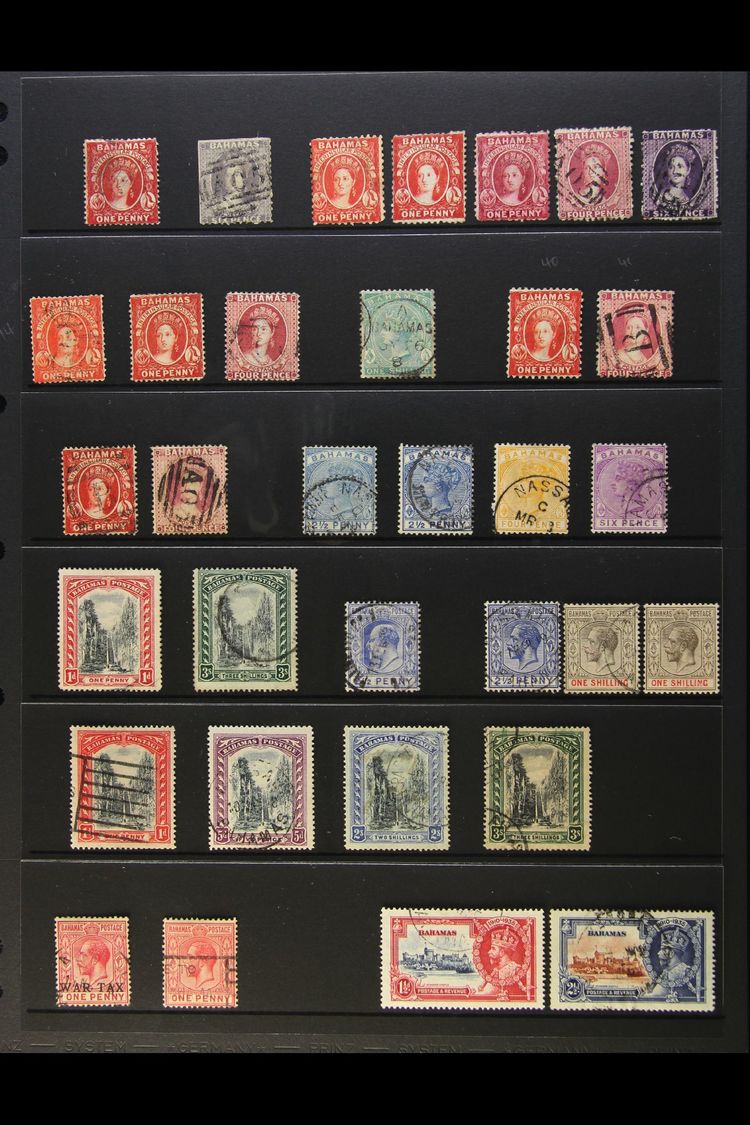 1861-1935 USED SELECTION Presented On A Stock Page. Includes 1861-62 1d Lake (SG 4, Repaired), 1862 6d Lavender-grey (SG - Other & Unclassified